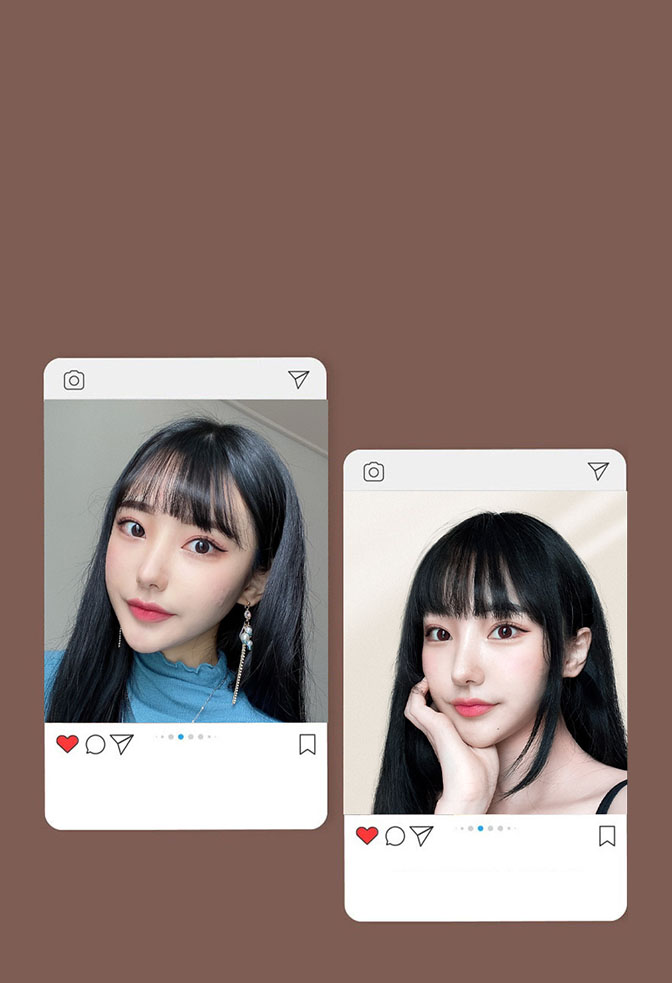 SNS上發布的id輪廓四項療程變化內容