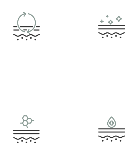 顯示idPN針治療效果的圖標 – 促進皮膚再生 增強皮膚屏障 減少細紋 均勻膚色 改善膚質 降低疼痛