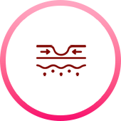 深層皺紋改善 皮膚更緊緻 激活皮膚再生 提升水分含量 增加真皮密度和厚度的圖標