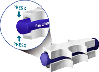 證明薄荷線提升高拉力和固定力的壓模工藝結構